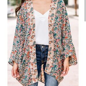 Entro Paisley Print Kimono